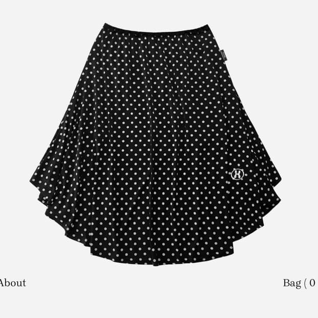 더 미스테리어스호텔 도트 미디 스커트