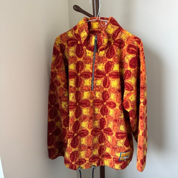 90s 데상트 플라워프린트 후리스