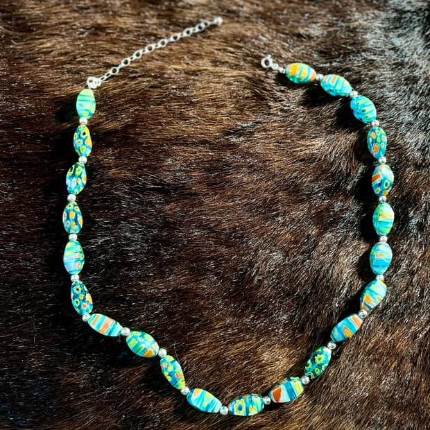 빈티지 무라노 글래스 비드 목걸이 / Murano Glass Neckla