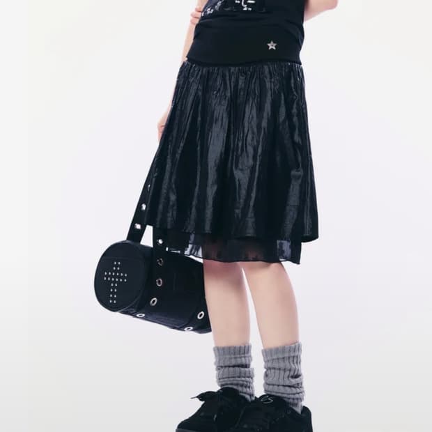 Setupexe 셋업이엑스이 쉬폰 레이어드 스커트 