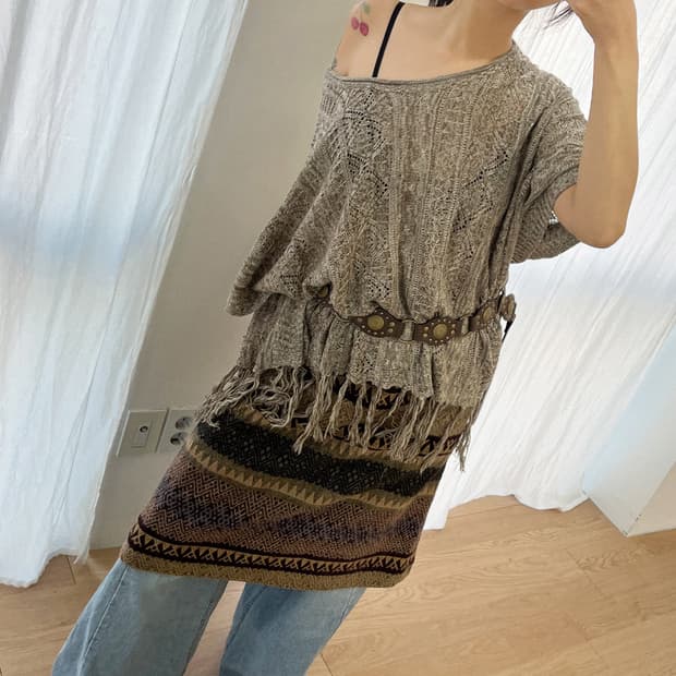 vintage bohemian wool skirt