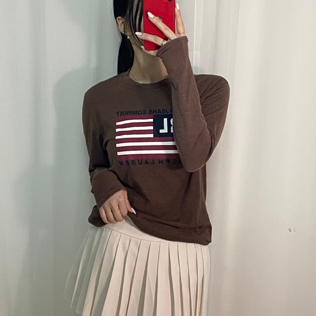 폴로 성조기 롱슬리브