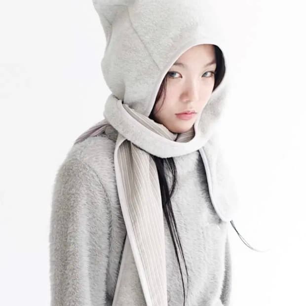 샵페어리 플리스 이어 후드 머플러