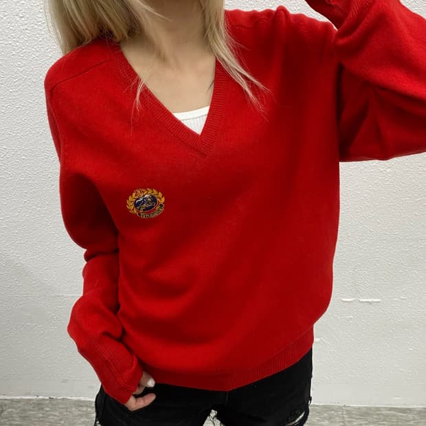 버버리 90's 월계수 레드 브이니트