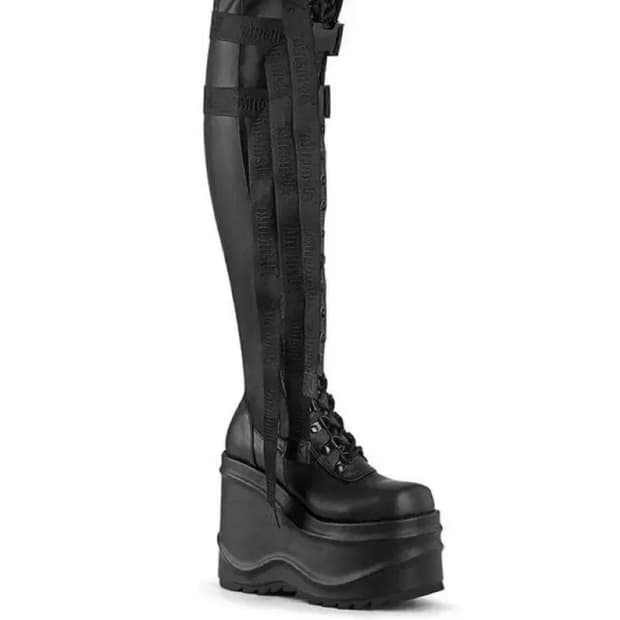 DEMONIA 데모니아 웨이브315 블랙클래식 스냅버클 스트랩피 타이하이