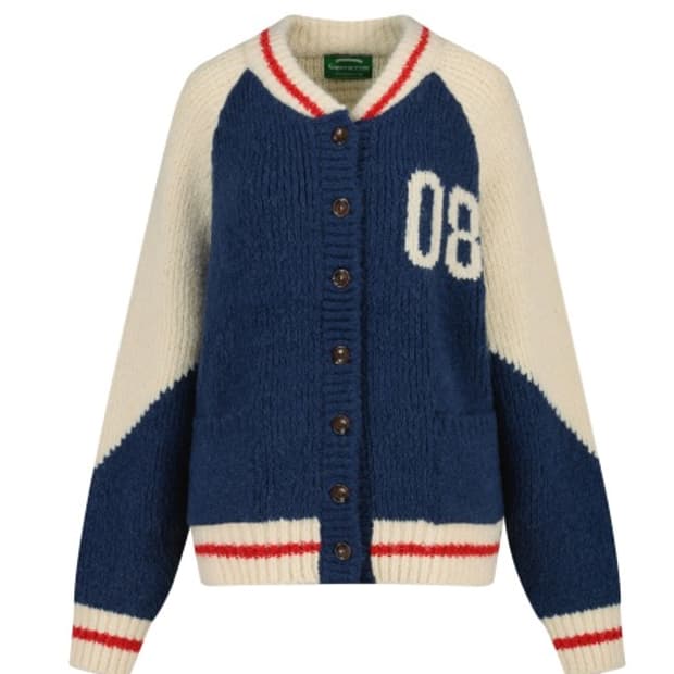 그린버터 바시티 코위찬 가디건