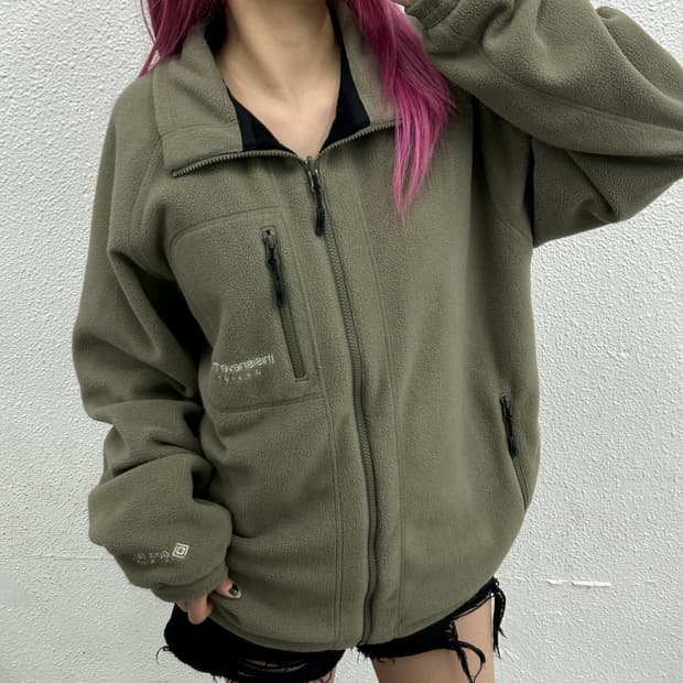 디스이즈네버댓 말차라떼맛 플리스 집업 L