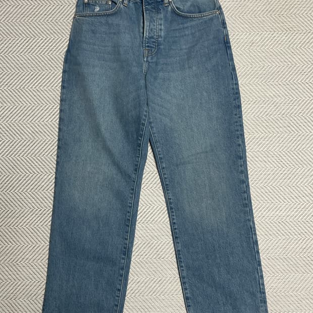 스투시 클래식 진 워시드 블루