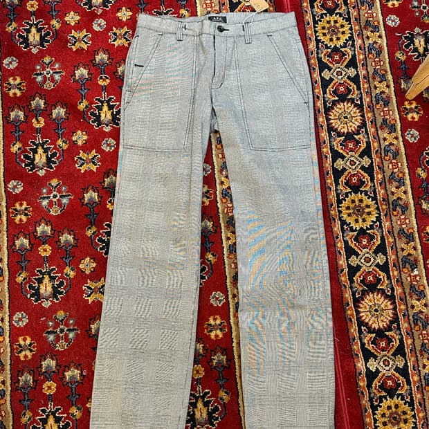 A.P.C 아페쎄 체크 패턴 바지 L