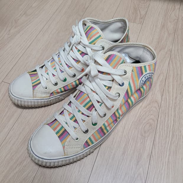 PF Flyers 남자 스니커 하이 280 레인보우