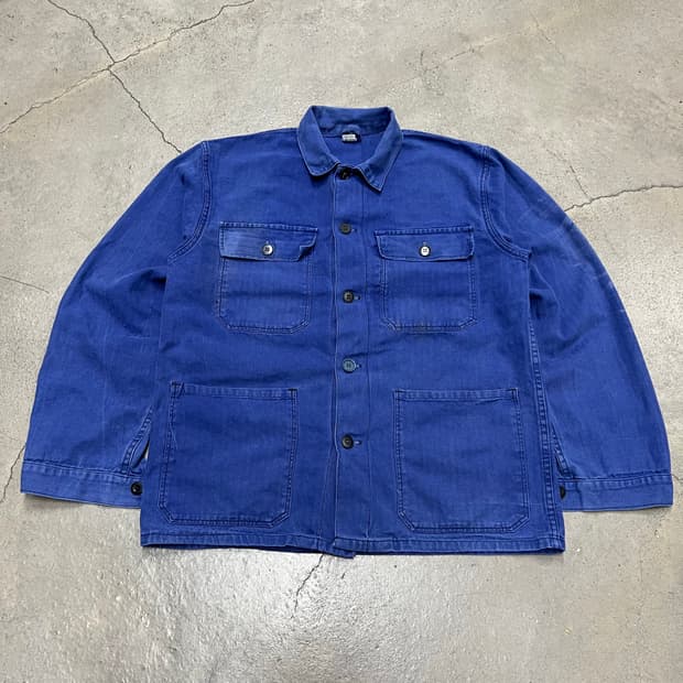 FADED BLUE VINTAGE HBT 헤링본트윌코튼 프렌치워크자켓