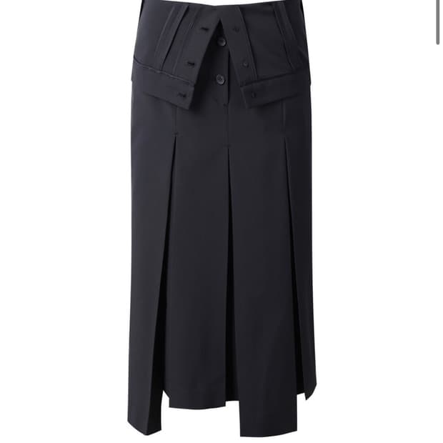 턴오버 스커트 턴업 스커트 Turnover Waist Skirt