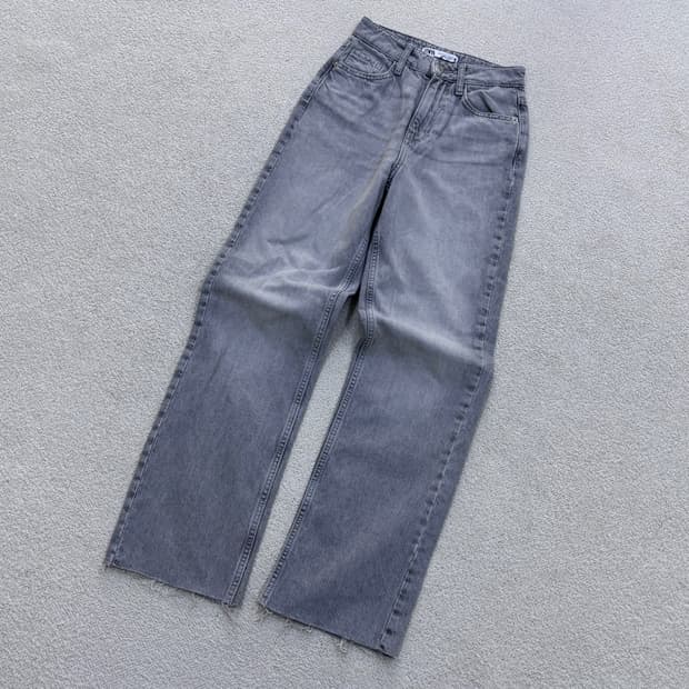 EU32 자라 데님 와이드 팬츠 0428E