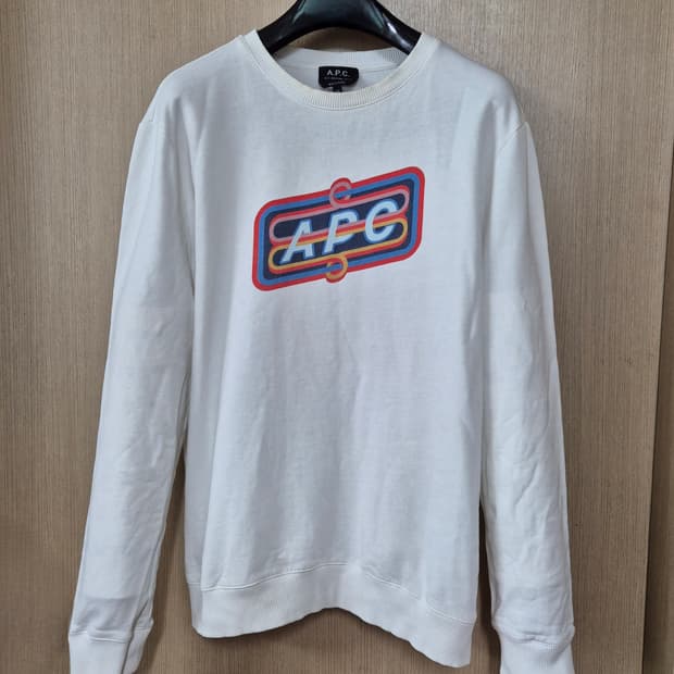 [XXL] A.P.C. 화이트 로고 맨투맨