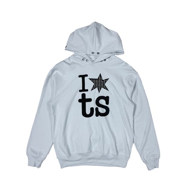 탄산마그네슘 아일렛 후드티 스카이블루