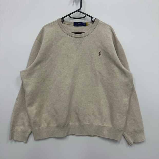 폴로 크림 베이지 맨투맨 