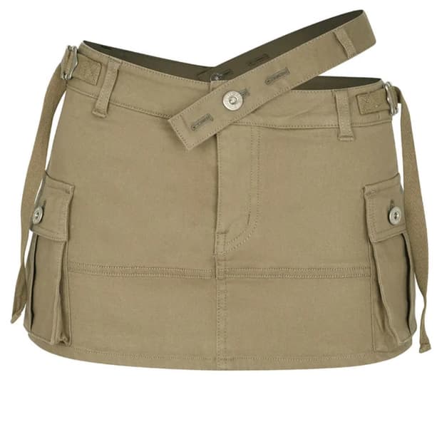 페인오어플레저 NIX mini skirt khaki s
