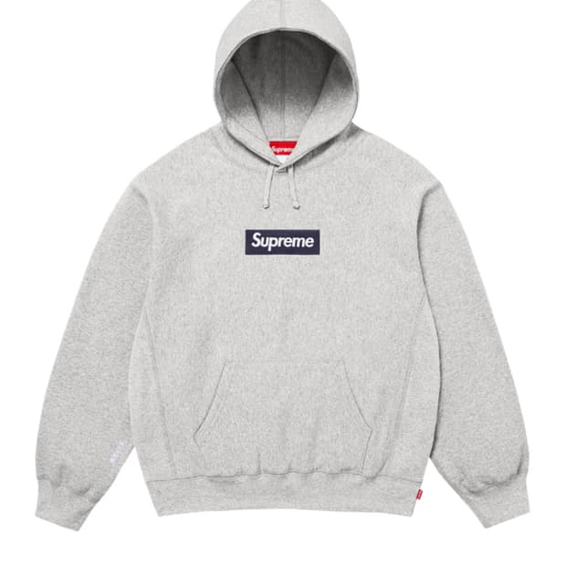 슈프림 박스로고 그레이 네이비