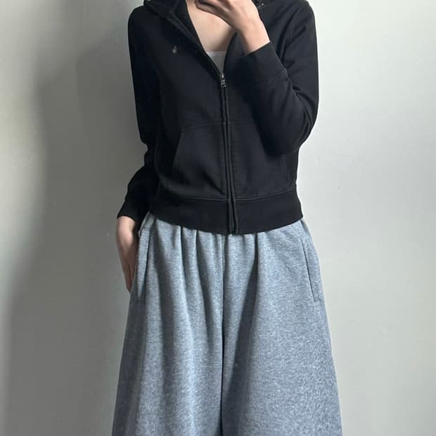 폴로 랄프로렌 신형 자수로고 블랙 후드집업