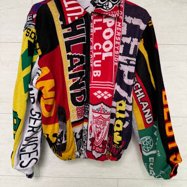 빈티지 축구 리메이크 점퍼