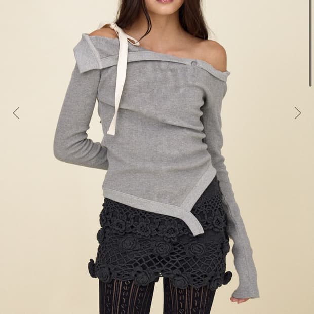 DEMI CUTOUT LONG SLEEVE (GRAY)