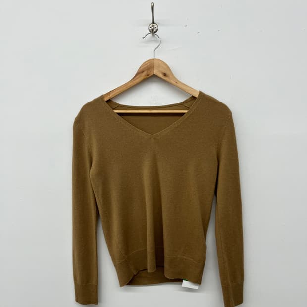 캐시미어 100% 브이넥 니트 여m