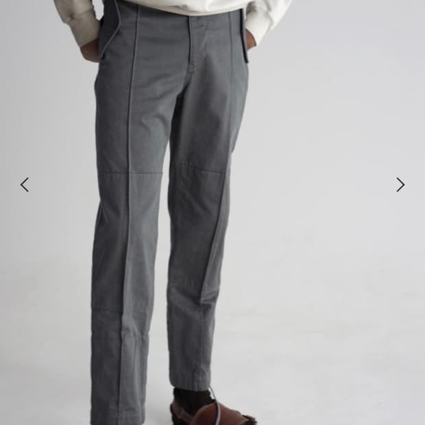 오라리 washed finx buggy satin field pants