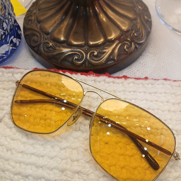 빈티지 바슈롬 레이밴 B&L RAY-BAN USA 옐로우 보잉 선글라스