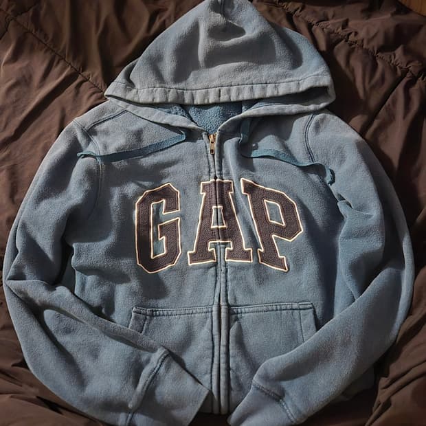 GAP  청록 네이비 후드집업