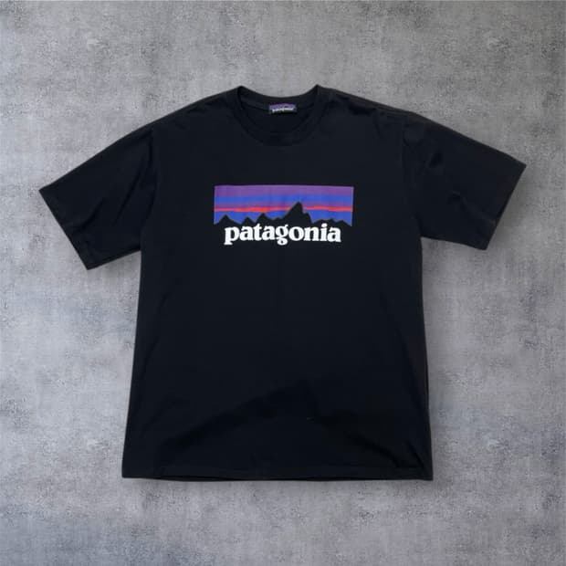파타고니아 Patagonia 블랙 빅로고 반팔 티셔츠 3XL
