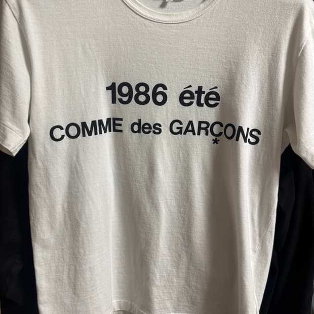 꼼데가르송 1986 반팔 화이트 L