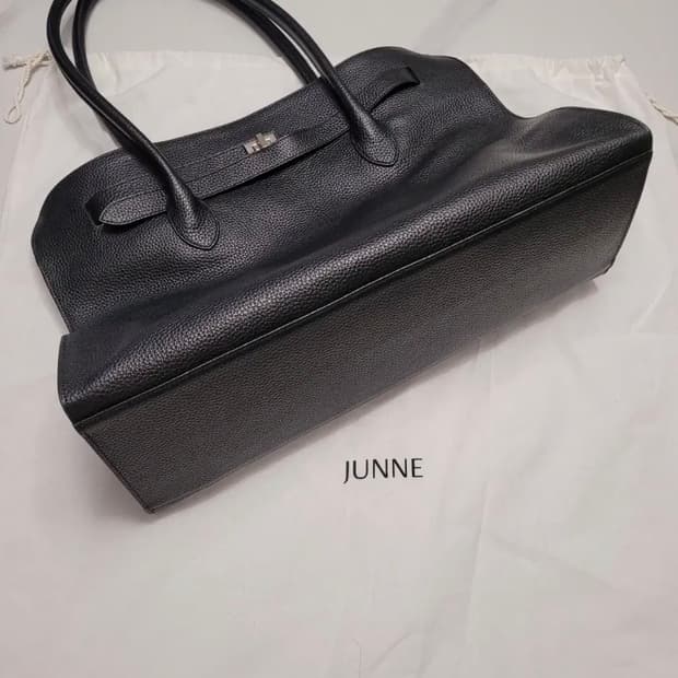 준느 레더 토트백 브라운야드