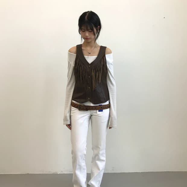 Indian Motorcycle Leather Fringe Vest