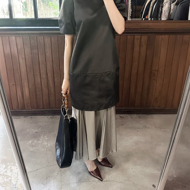 THEORY LUXE balloon mini dress