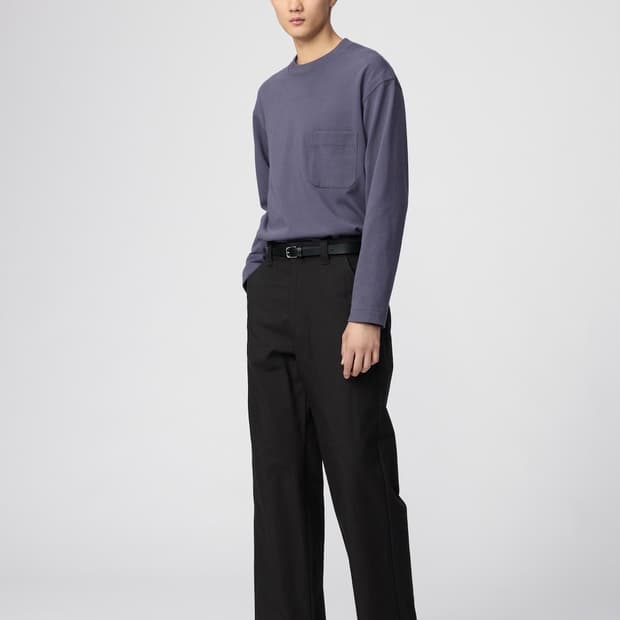 유니클로u 25fw 와이드스트레이트 치노팬츠 블랙/85