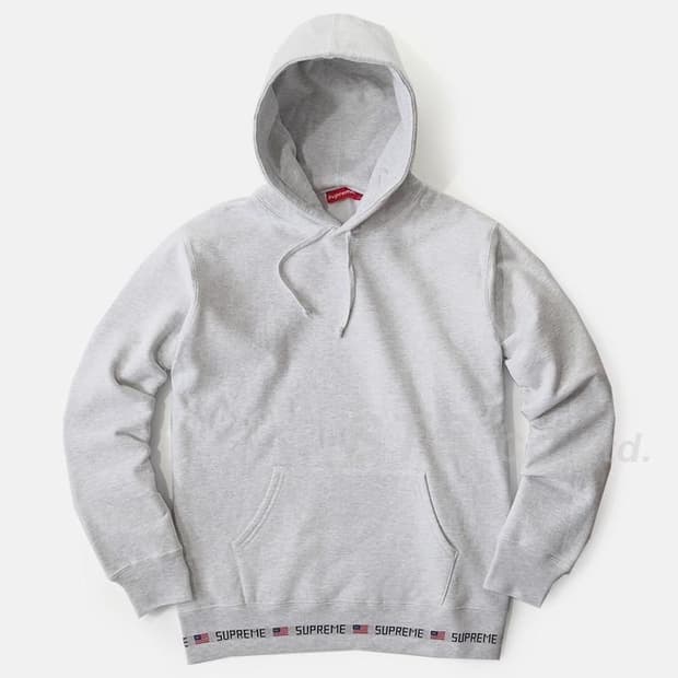 supreme rib logo hoodie 15fw