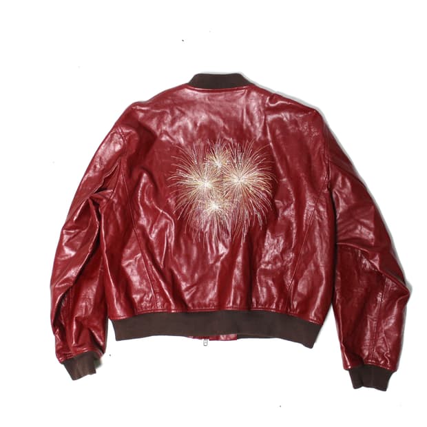 언더마이카 the fireworks goat skin blouson