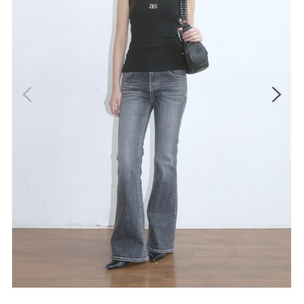 애즈온 LOE BOOTCUT PANTS / WASHED BLACK (M)