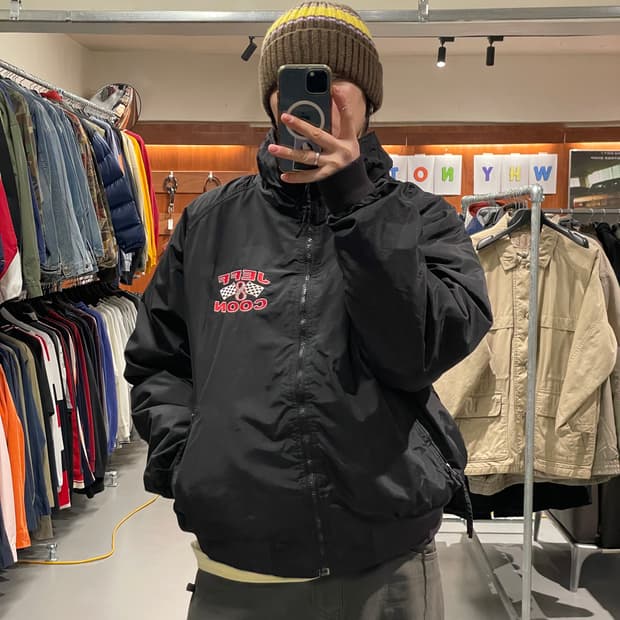 빈티지 올드스쿨 레이싱 봄버 자켓