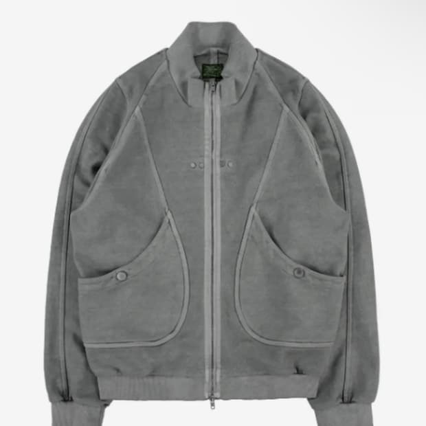 TCM vintage jersey zip-up (charcoal)