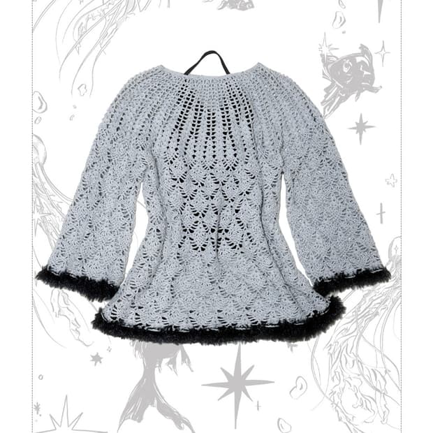 코코 크로셰 플레어 니트