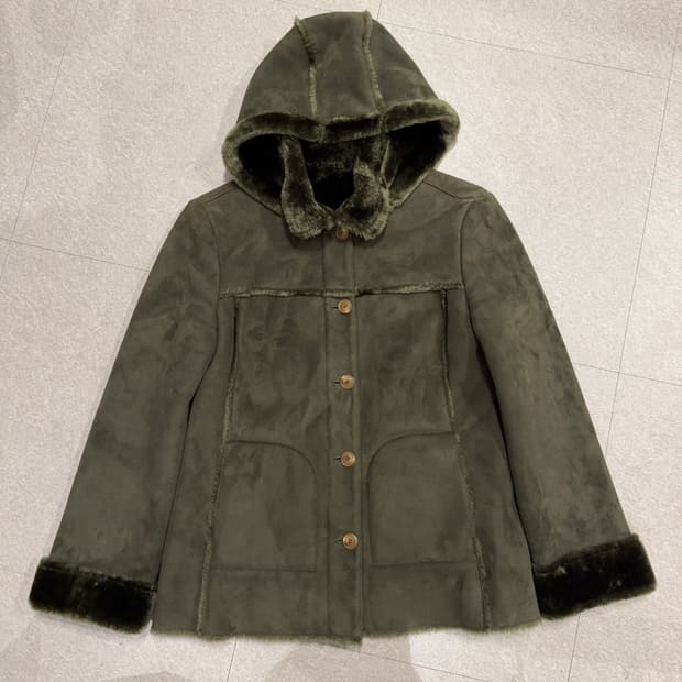 여성 폴리 스웨이드 무스탕 자켓