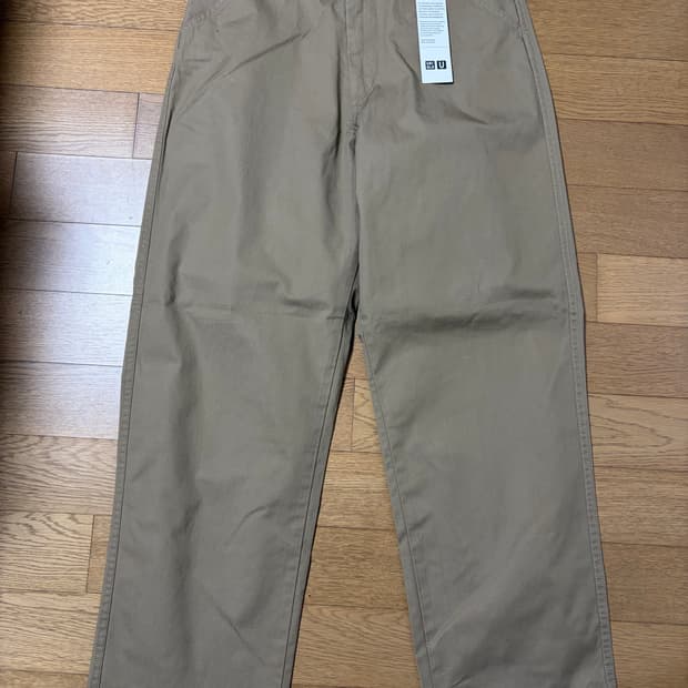 [76] 유니클로U 와이드핏치노팬츠 브라운 새상품