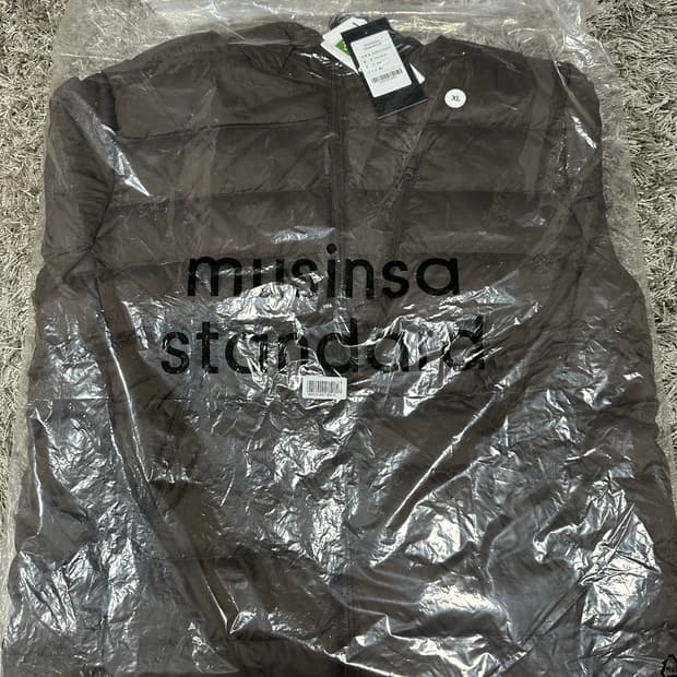 [XL] 무탠다드 시티레저 후디드 경량패딩 브라운