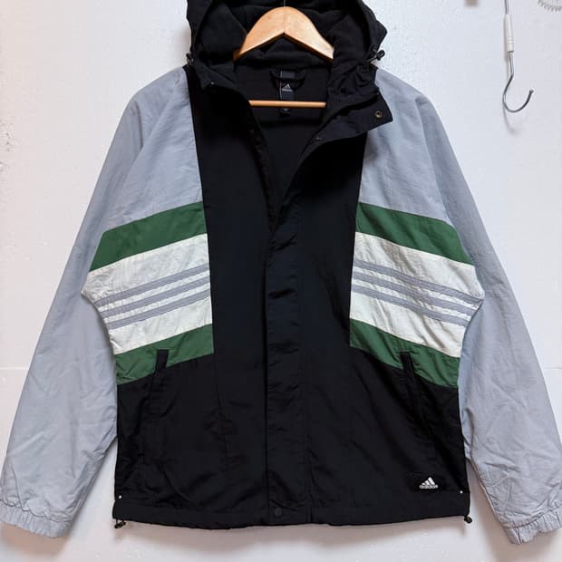 아디다스 어반 기모 후드 바람막이 M