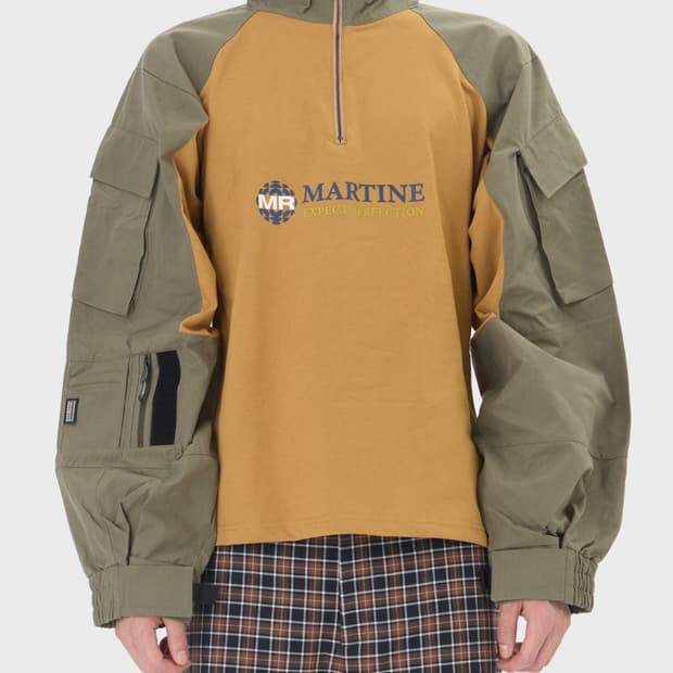 마틴로즈 슈렁큰 유틸리티 슬리브 자켓 터머릭 브라운