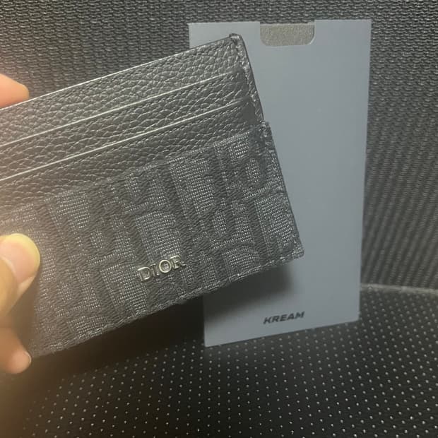 (크림판) 디올 오블리크 카드지갑 블랙