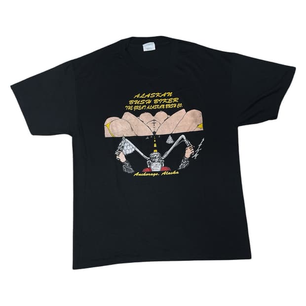 90s 에로 알래스카 부시 바이커 티셔츠