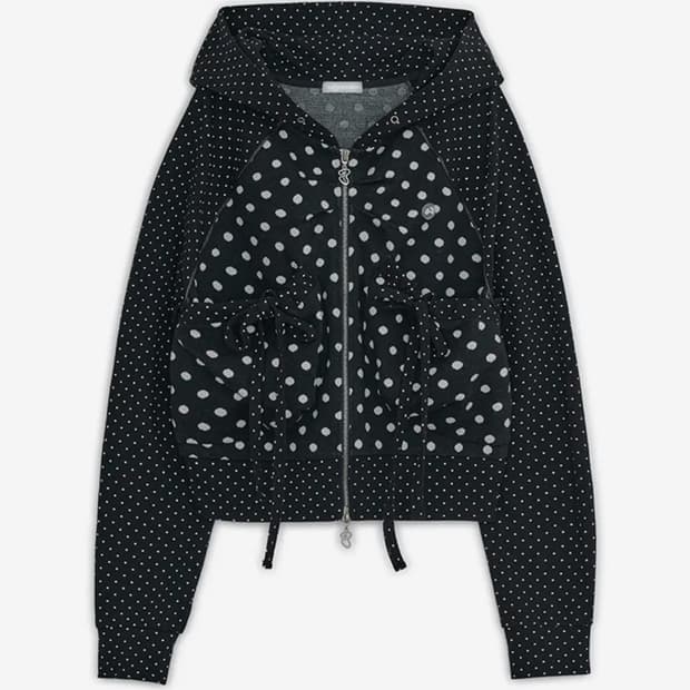 (품절상품) 허그유어스킨 빅 포켓 후드집업 블랙 