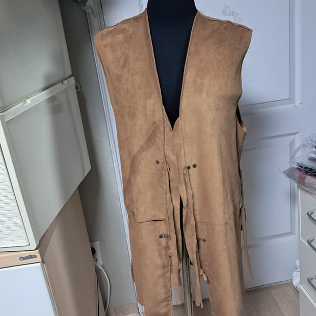 스텔라매카트니 페이크스웨이드 롱 베스트 55~66